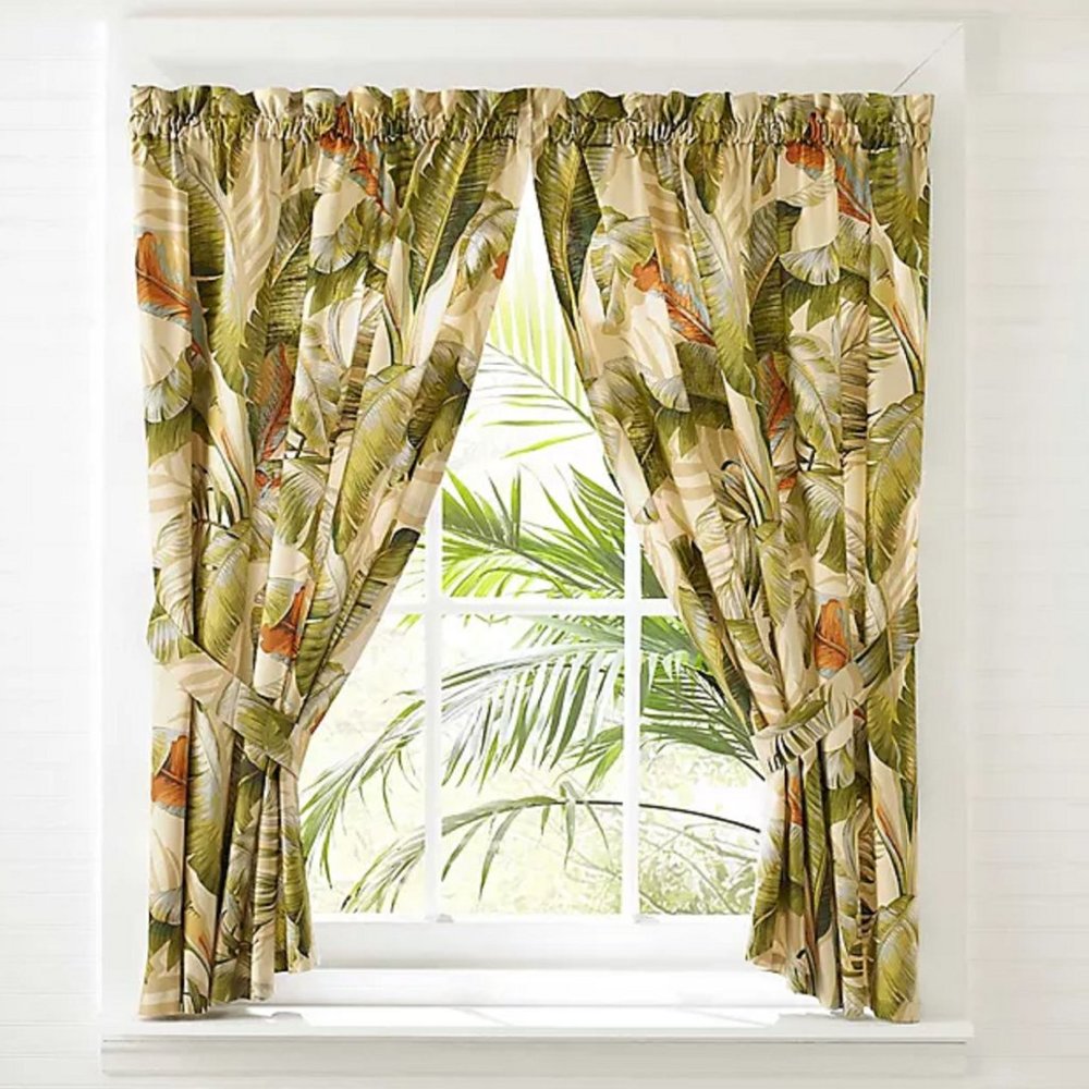 2-panel new Tommy Bahama PALMIERS Window Curtains in Unopened Retail Package